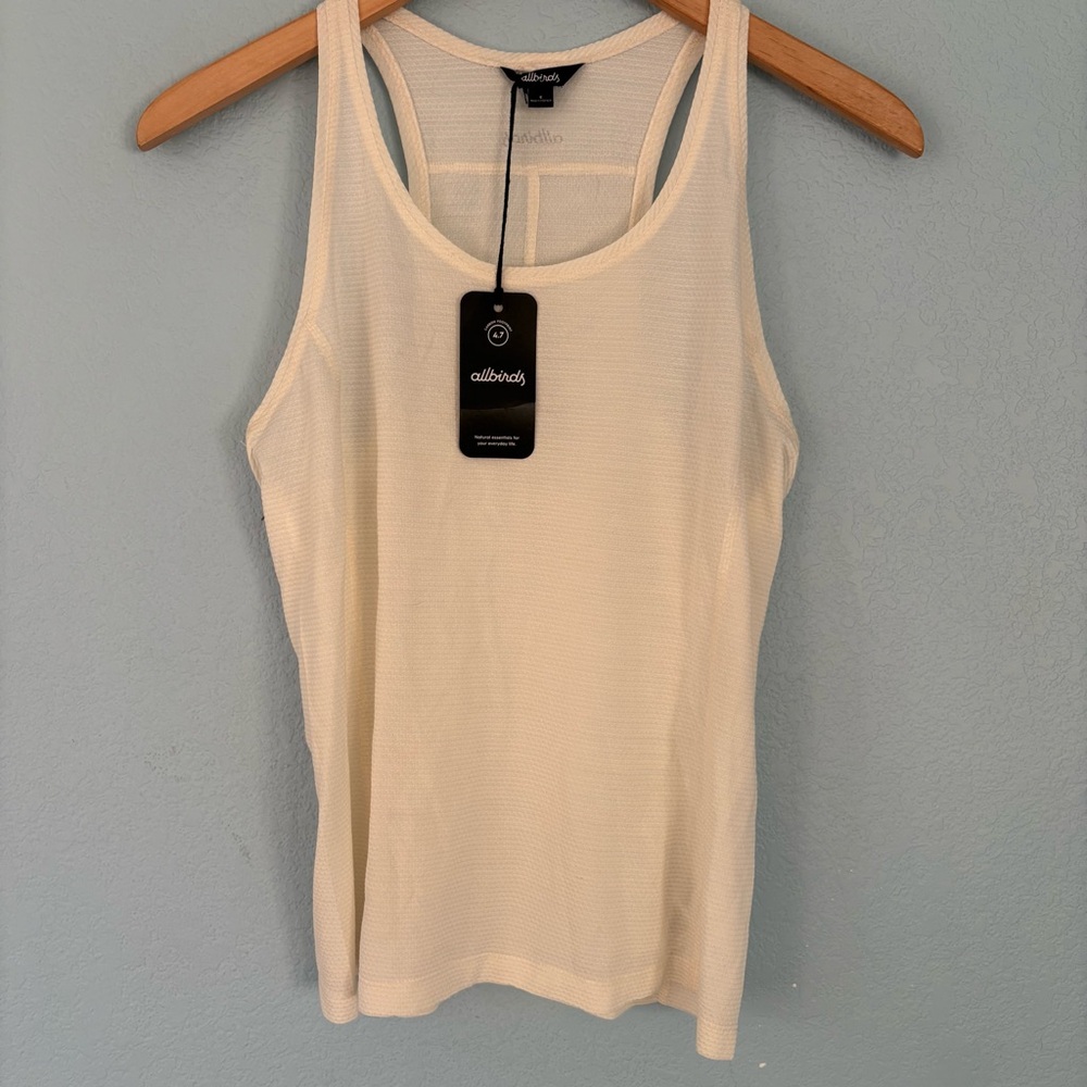 New ALLBIRDS Lightweight Natural Run Wool Blend Tank Top